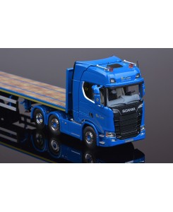 Scania S Highline 6x2 flatbed 3 axle Blue Crown - IMCmodels