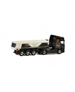 WSI01-2695 - Scania R Highline CR20H 4x2 half pipe trailer TGC Bern /1:50 WSImodels