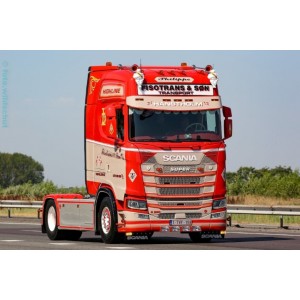 74618 - Scania NGS 4x2 curtainside 3axle Fisotrans /1:50 TEKNO