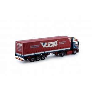 73913 - Volvo F12 Globetrotter with Classic tilt semitrailer Vögel / 1:50 TEKNO