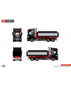 WSI01-3120 - Scania R5 Topline hooklift asphalt Kuismanen /1:50 WSImodels
