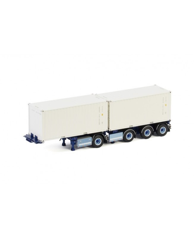 WSI01-3100 - 2connect combi trailer 1+3axle 2x20ft container Sneepels /1:50 WSImodels