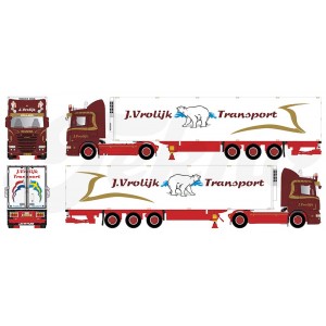 81154 - Scania R500 4x2 reefer trailer Vrolijk /1:50 TEKNO