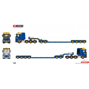 WSI01-3359 - MB Actros MP4 SLT BigSpace 8x4 lowloader 4+2 Kraanverhuur De Gier BV /1:50 WSImodels