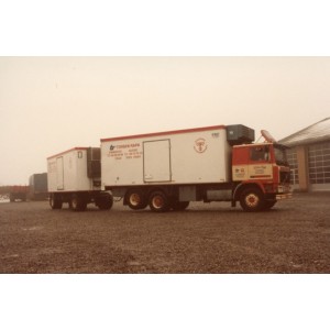 81274 - Volvo F12 reefer truck combi trailer Torben Rafn /1:50 TEKNO