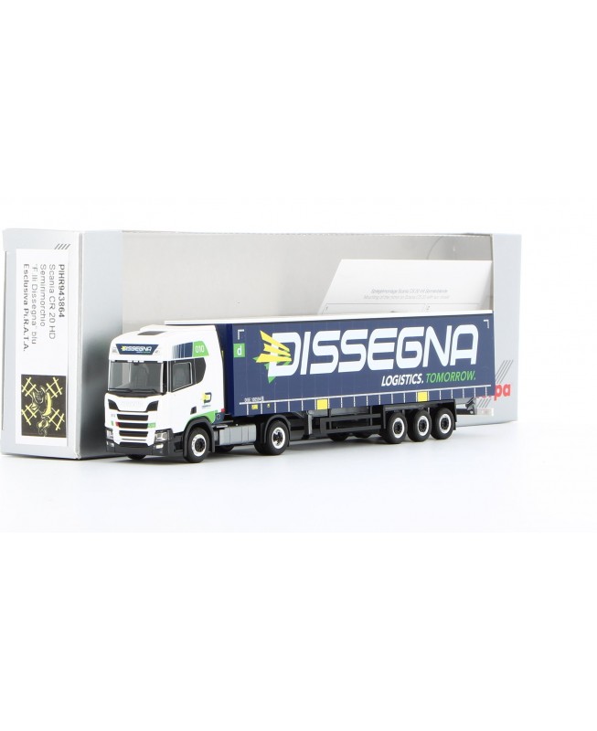 PIR943864 - Scania CR20 HD curtainside trailer DISSEGNA - 1:87 Herpa
