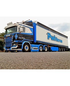 81487 - Scania R Streamline 6x2 curtainside trailer PWT Peter Wouters /1:50 TEKNO