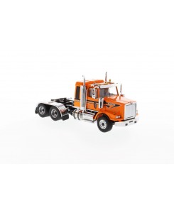 DM71063 - Western Star 4900 SB Sleeper Tandem Tractor – Metallic-orange cab w/black stripes / 1:50 Diecast Masters