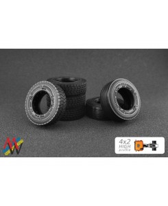 MW42HP - Tyre set 4x2 high profile /1:50 Mwheels