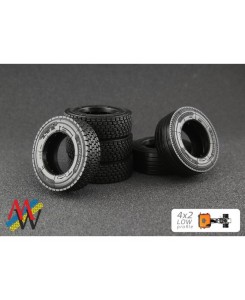 MW42LP - Tyre set 4x2 low profile /1:50 Mwheels