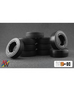 MW64LP - Tyre set 6x4 low profile /1:50 Mwheels