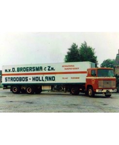 76880 - Scania 110 4x2 refeer trailer 2axle Broersma /1:50 TEKNO