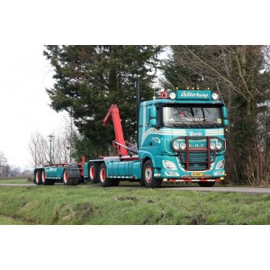 WSI01-3450 - DAF XF my17 comfort cab autotreno hooklift truck+trailer Ben Achterkamp /1:50 WSImodels