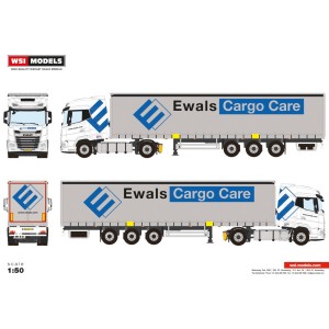 WSI01-3635 - DAF XG 4x2 curtainside EWALS CARGO CARE B.V. /1:50 WSImodels