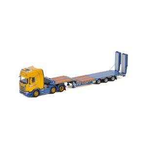 WSI01-3406 - Scania CR20H 6x2 lowloader 3axle with ramps Pol Hoogwerkers /1:50 WSImodels