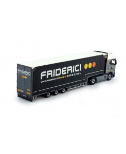 81211 - IVECO S-way 4x2 meusberger volume trailer 3axle Friderici /1:50 TEKNO