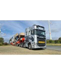 WSI01-3681 - Scania S Highline 8x4 lowloader 4 +2axle dolly ESSER Schwertransporte /1:50 WSImodels