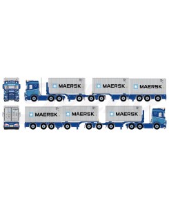 82171 - Scania S Combi road-train P. Visser + 3 container 20ft Marsken /1:50 TEKNO