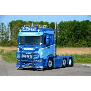 82171 - Scania SR650 combi road-train P. Visser + 3 container 20ft Marsk /1:50 TEKNO