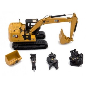 DM85657 - Caterpillar 323 (next gen) escavatore cingolato con accessori /1:50 Diecast Masters