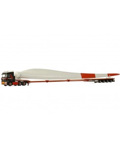 [410268] MAMMOET Mercedes Benz Actros BigSpace 6x4 Nooteboom flat-bed trailer telestep 4axle + windmill wing /1:50 WSImodels