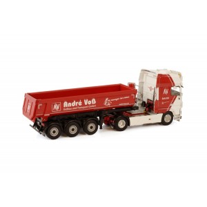 WSI01-3499 - DAF XF SSC my17 4x2 half-pipe tipper 3axle André Voß /1:50 WSImodels