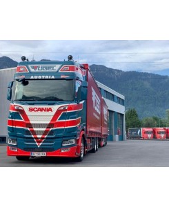 83616 - Scania Next Gen S-serie Highline autotreno biga Vogel Transporte /1:50 TEKNO
