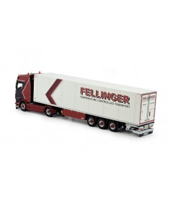82393 - Scania NGS Highline reefer trailer Fellinger /1:50 TEKNO