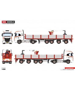 WSI01-3519 - Iveco S-Way High 4x2 brick-trailer Sevriens /1:50 WSImodels