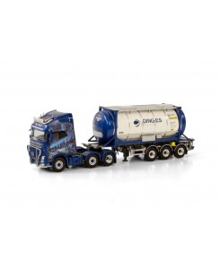 WSI01-3435 - Volvo FH4 Globetrotter XL 6x2 container trailer + 20ft tank Ingo Dinges /1:50 WSImodels