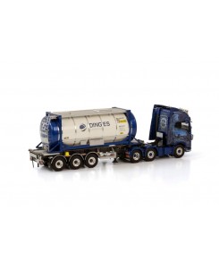 WSI01-3435 - Volvo FH4 Globetrotter XL 6x2 container trailer + 20ft tank Ingo Dinges /1:50 WSImodels
