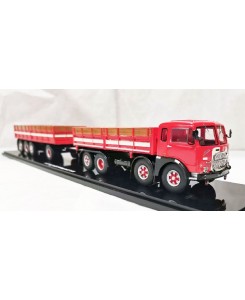 FIAT 690 8x2 tipper truck and trailer - RED / 1:50 Golden Oldies