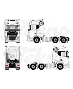 82517 - Scania NGS 660S-V8 6x4 - Down Under white cab /1:50 TEKNO