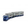 82171 - Scania SR650 combi road-train P. Visser + 3 container 20ft Marsk /1:50 TEKNO