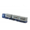 82171 - Scania SR650 combi road-train P. Visser + 3 container 20ft Marsk /1:50 TEKNO