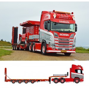 32-0215 - Scania R Highline 6x4 Nooteboom MCOS 4axle Hans Henrik Søndergaard /1:50 IMCmodels