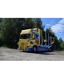 82906 - Scania NGR Highline combi wood-transport Svenke Transport /1:50 TEKNO
