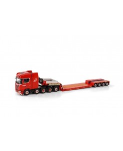 [592.71.76] Scania CS20H 10x4 Nooteboom lowloader 4axle Red Line /1:50 WSImodels