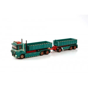 WSI01-3450 - DAF XF my17 comfort cab autotreno hooklift truck+trailer Ben Achterkamp /1:50 WSImodels