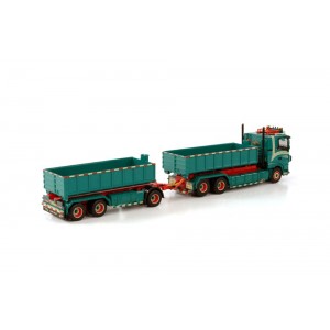 WSI01-3450 - DAF XF my17 comfort cab autotreno hooklift truck+trailer Ben Achterkamp /1:50 WSImodels