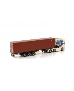 WSI01-3792 - Scania R Highline 6x2 container 35ft trailer 3axle Sneepels Transport /1:50 WSImodels