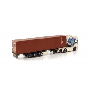 WSI01-3792 - Scania R Highline 6x2 container 35ft trailer 3axle Sneepels Transport /1:50 WSImodels