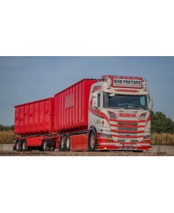 WSI01-4018 - Scania R 6x2 hooklift 2x container 40m3 Bob Peeters /1:50 WSImodels
