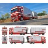 84497 - Volvo FH04 Globetrotter autotreno con gru G&J van Leeuwen /1:50 TEKNO