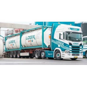 84915 - Scania NGR 6x2 ISO tank container Logix /1:50 TEKNO