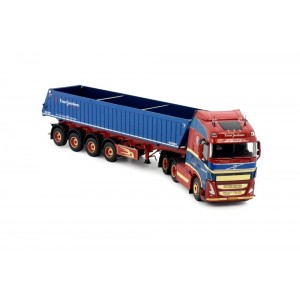 83539 - Volvo FH4 6x2 tipper trailer 4axle Ernst Jacobsen /1:50 TEKNO