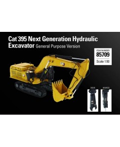 DM85709 - Caterpillar 395 hydraulic excavato (with accessory) /1:50 Diecast Masters