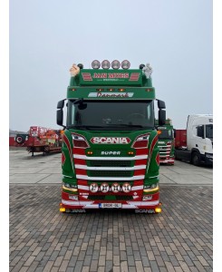 85272 - Scania Next Gen S580 6x2 semitrailer 3axle with ramps Jan Mues /1:50 TEKNO