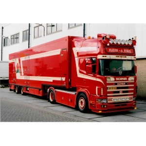 84293 - Scania serie4 Topline 4x2 flower-semitrailer 2axle Fleurs vd Eijkel /1:50 TEKNO