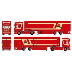 84293 - Scania serie4 Topline 4x2 flower-semitrailer 2axle Fleurs vd Eijkel /1:50 TEKNO